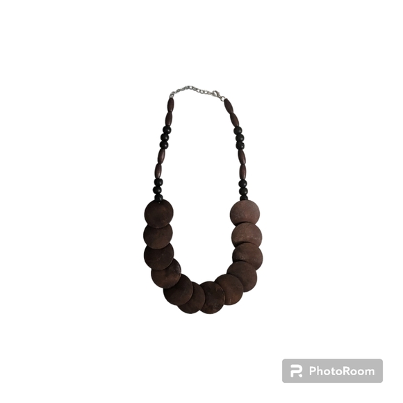 Boho, Wooden Necklace - Picture 4 of 7